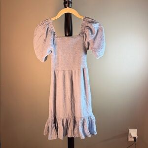 Chelsea & Violet Light Blue Puff Sleeve Smocked Dress